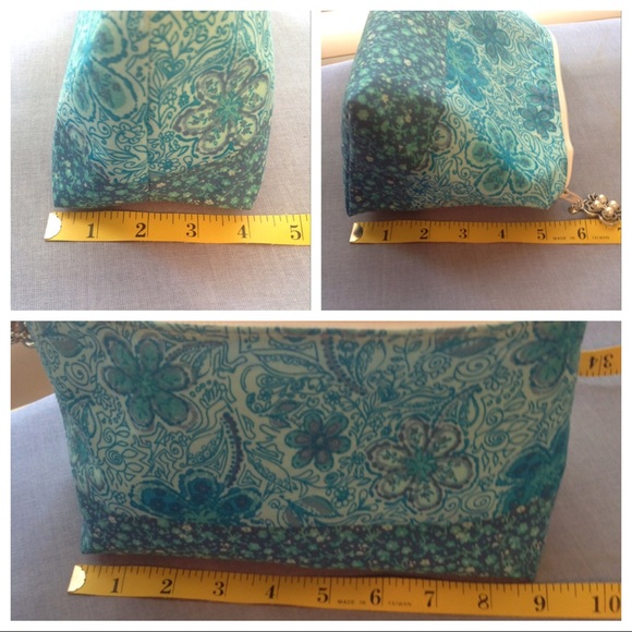 Zippered cosmetic bag - vinyl lined for easy clean - Picture 4 of 7